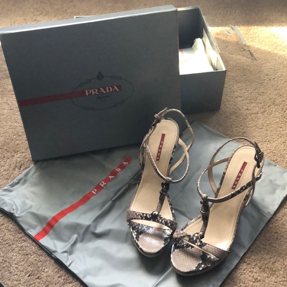 Prada St. Pitone Lux wedges - Picture 1 of 4